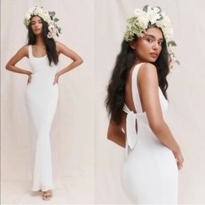 NWT Reformation Barletta Dress, Ivory, 0